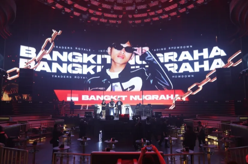 Bangkit Nugraha tampil di layar panggung Traders Royale, Indonesia Blockchain Week